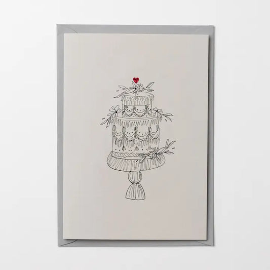 Wedding Cake Hand Finished Card