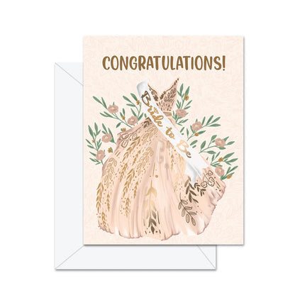 Congratulations! Bride To Be! Greeting Card