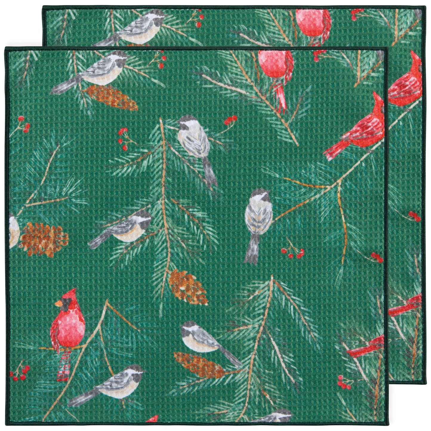 Birds & Boughs Recycled Microfibre Dishcloth Set of 2