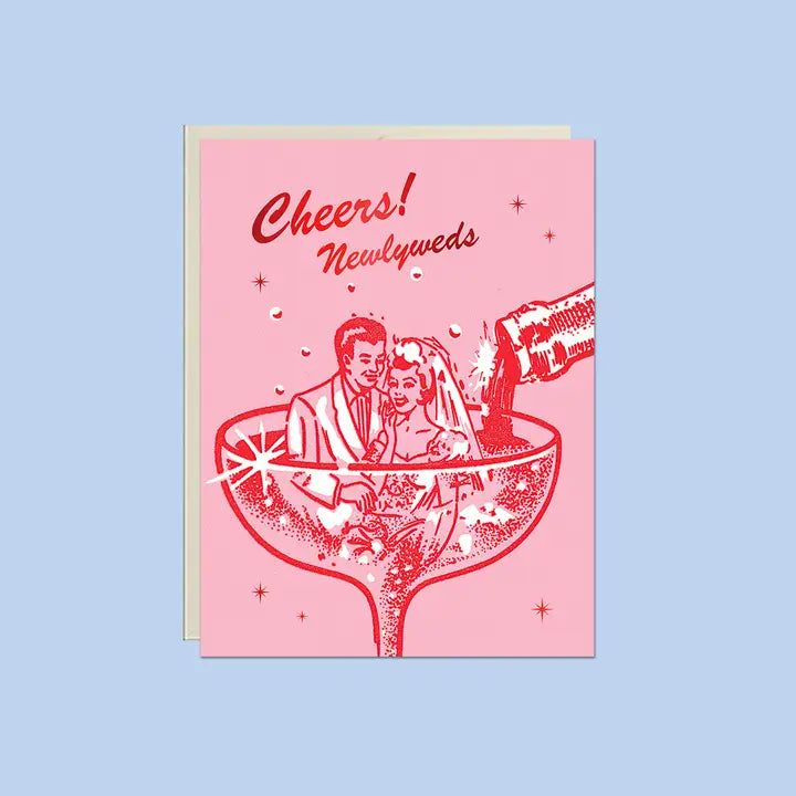Cheers! Newlyweds Foil Wedding Card
