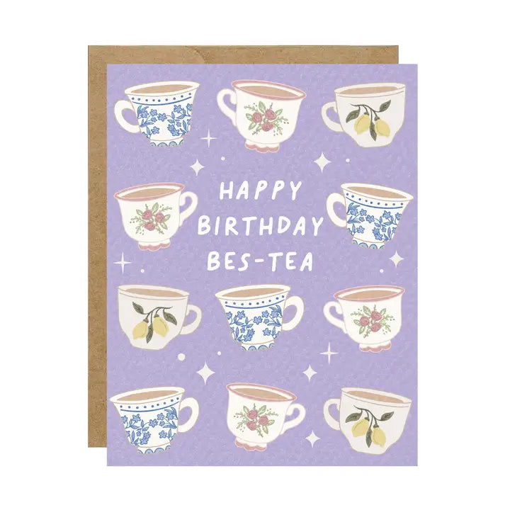 Happy Birthday Bes-tea Vintage Tea Cup Card