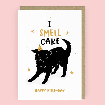 I Smell Cake Funny Dog Birthday Card