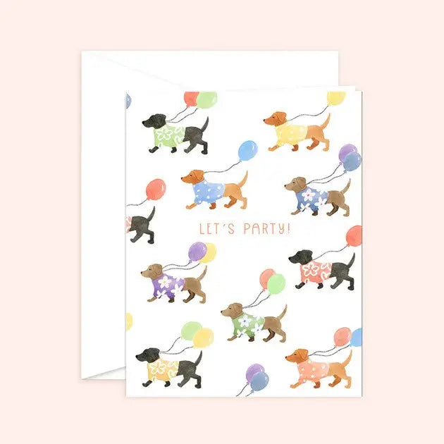Let's Party Dog Birthday Card