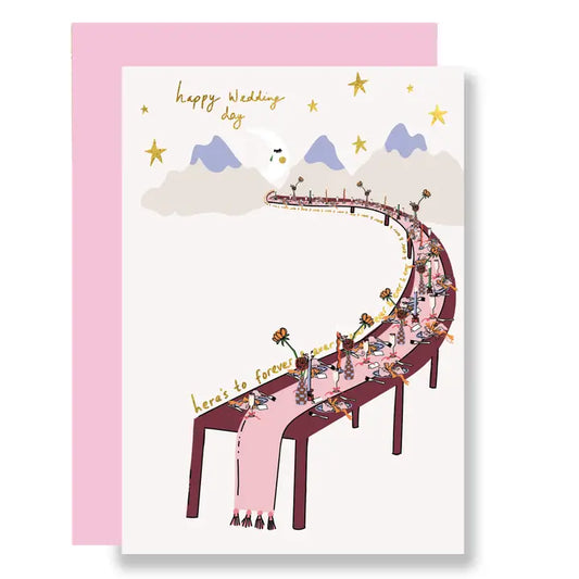 Here's To Forever And Ever Wedding Day Card