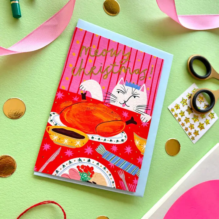 Meowy Christmas Cat Card