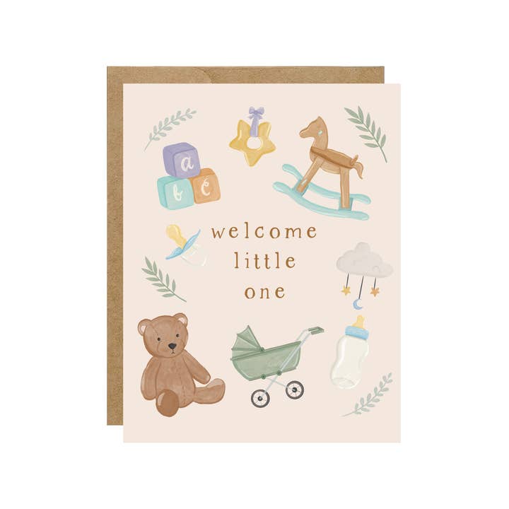 Welcome Little One Baby Shower Card