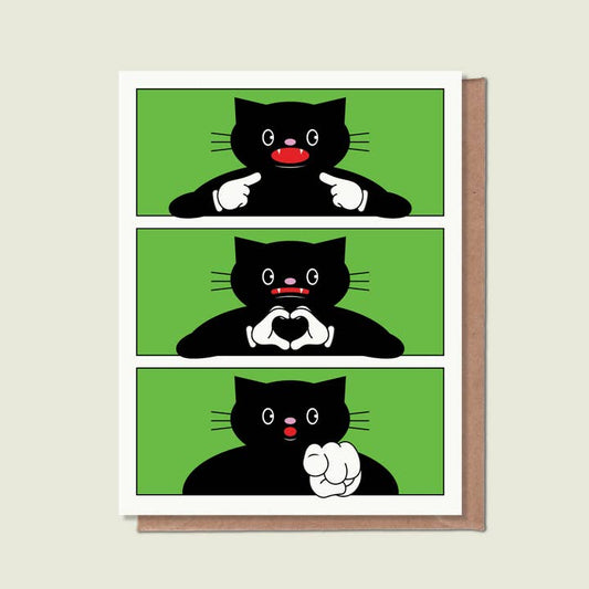 I Love You Cat Greeting Card