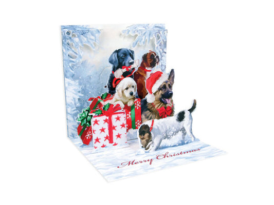 Pop-Up Christmas Dogs Card