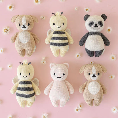 Baby Panda Hand-Knit Doll
