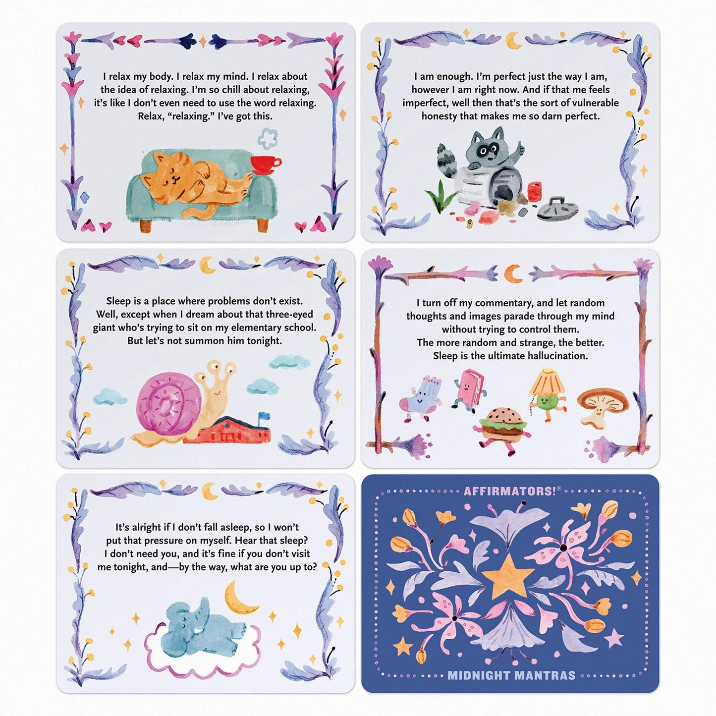 Affirmators! Mantras Midnight – Late Night Affirmation Cards Deck