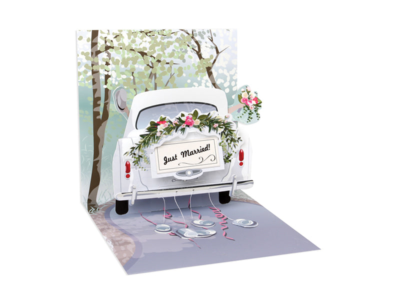 Pop-up Wedding Car Card