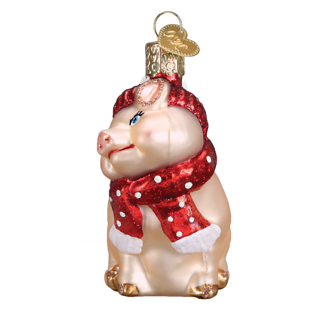 Snowy Pig Ornament