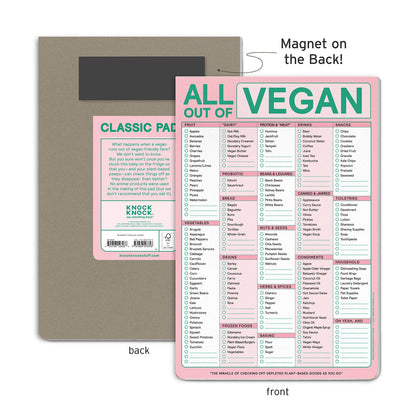 Classic Pad All Out Of Vegan (W/Magnet)