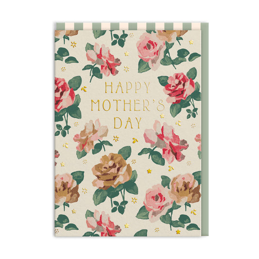Happy Mothers Day Archive Rose Greeting Card