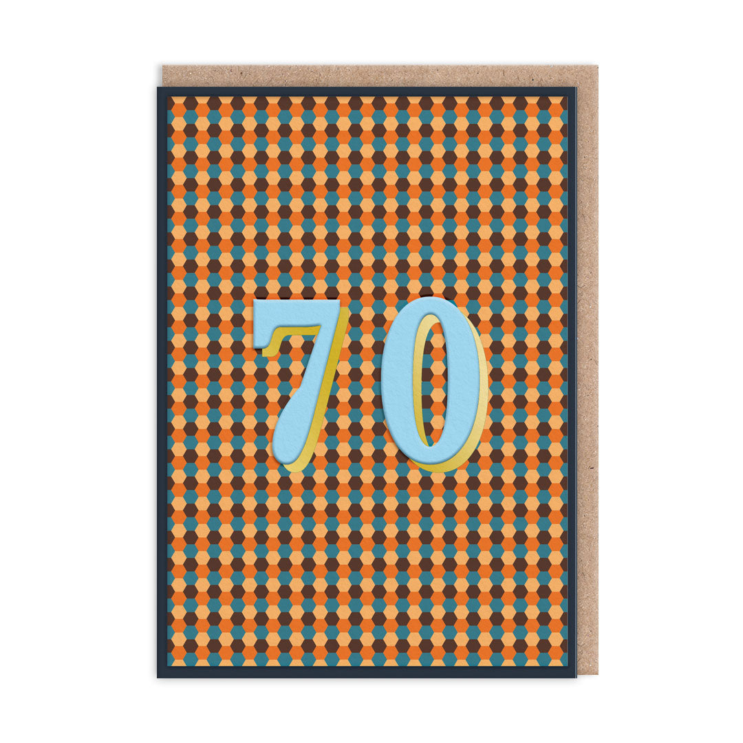 70 Geometric Birthday Card