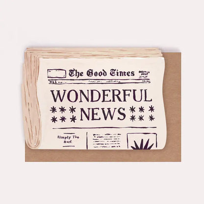 Newspaper Congratulations Card