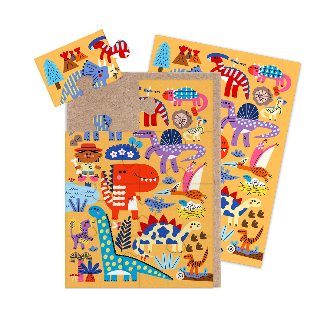 Dinosaurs Jigsaw Greeting Card