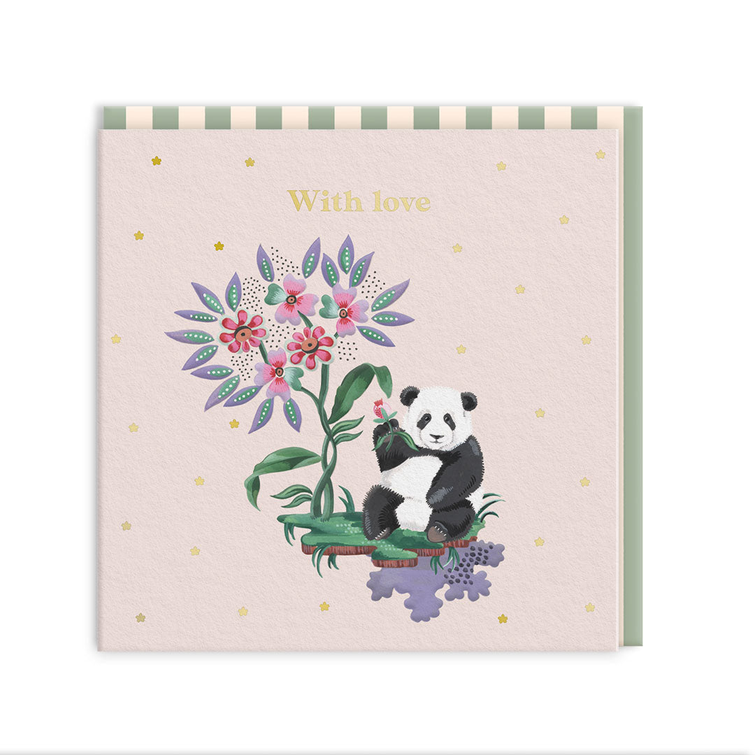 With Love Panda Greeting Card