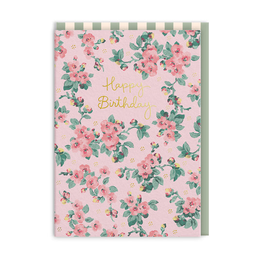 Happy Birthday Pink Blossom Greeting Card