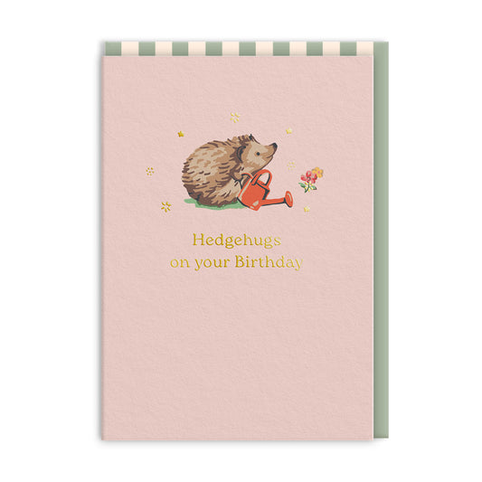 Hedgehugs on your Birthday Greeting Card