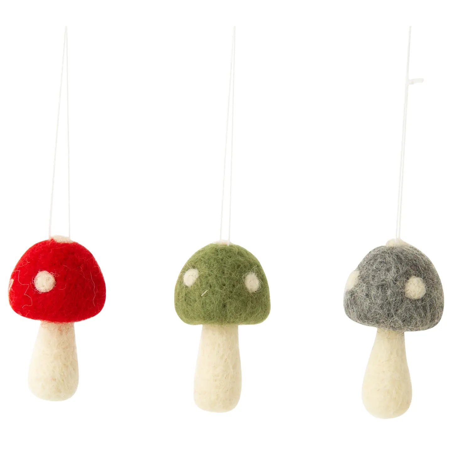 F79 - Mini Felt Mushroom Ornaments