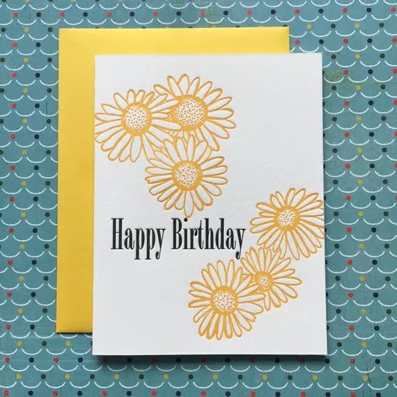 Happy Birthday Gerber Daisy Card