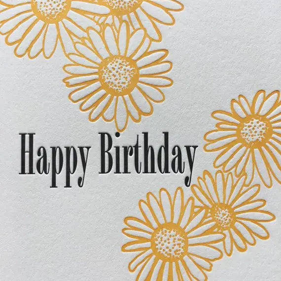 Happy Birthday Gerber Daisy Card