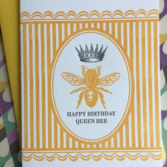 Happy Birthday Queen Bee Card