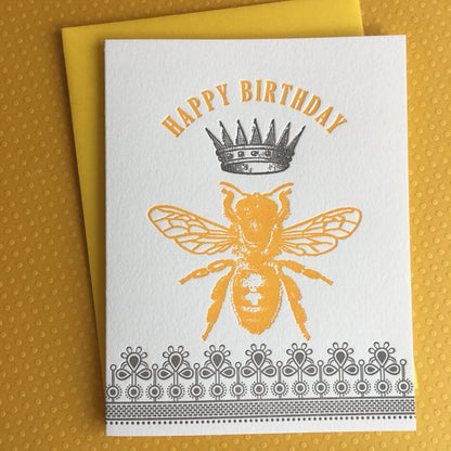 Happy Birthday Queen Bee Card