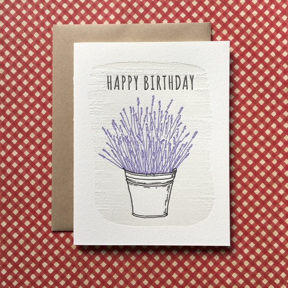 Happy Birthday Lavender Card