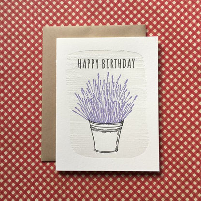 Happy Birthday Lavender Card