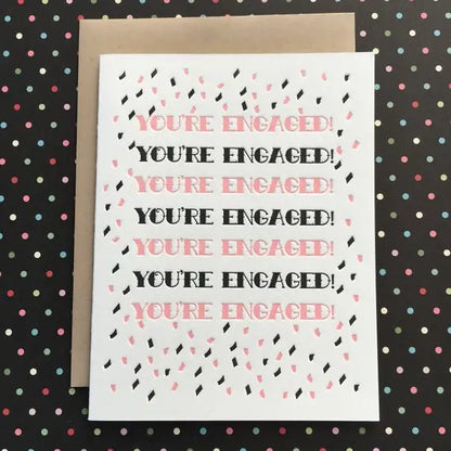 Confetti You're Engaged Card