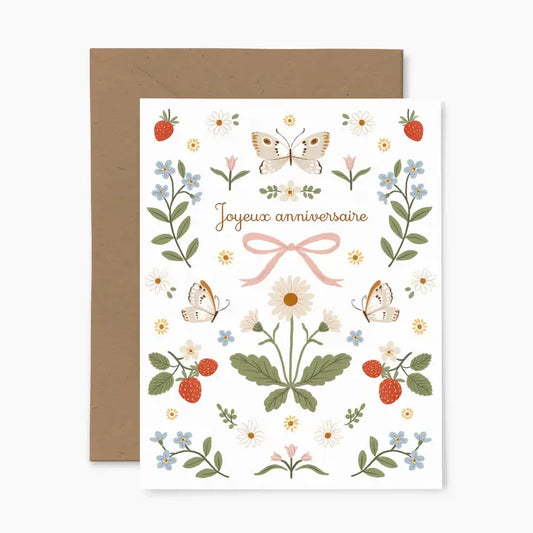 Coquette "Joyeux Anniversaire" Greeting Card