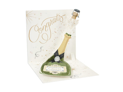 Pop Up Champagne Congrats Card