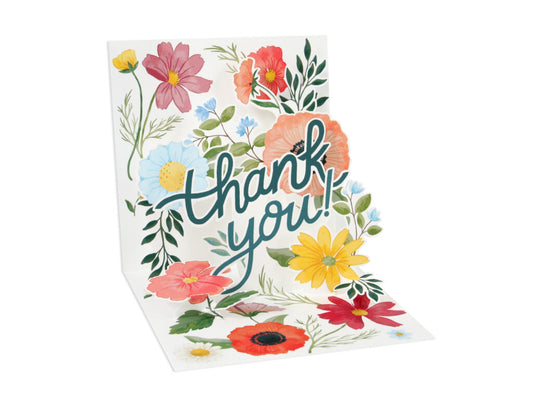 Pop Up Thank You Blooms Card
