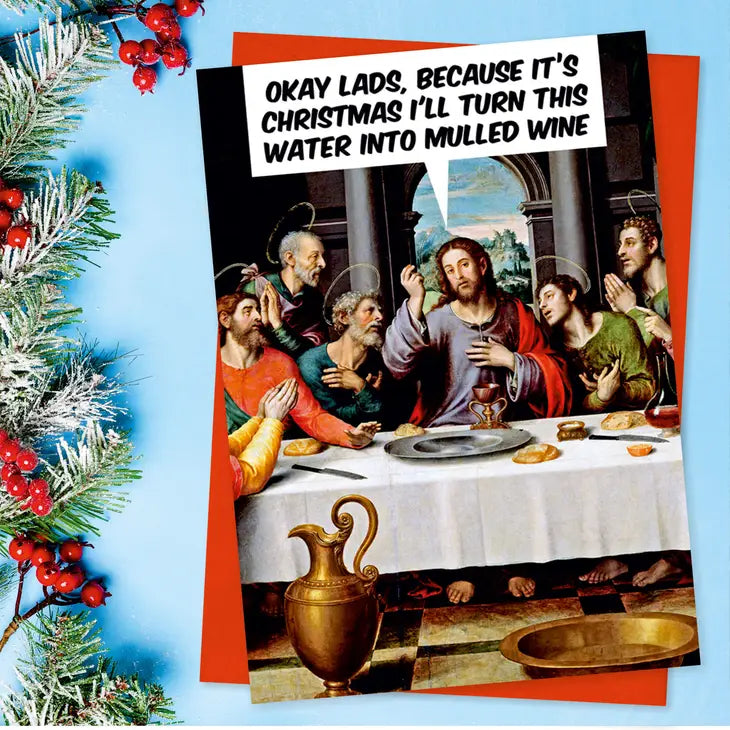 Water Into Mulled Wine Greeting Card