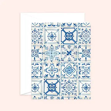 Azulejos Blue Tiles Everyday Card