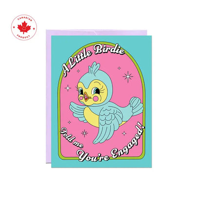 A Little Birdie Wedding Card