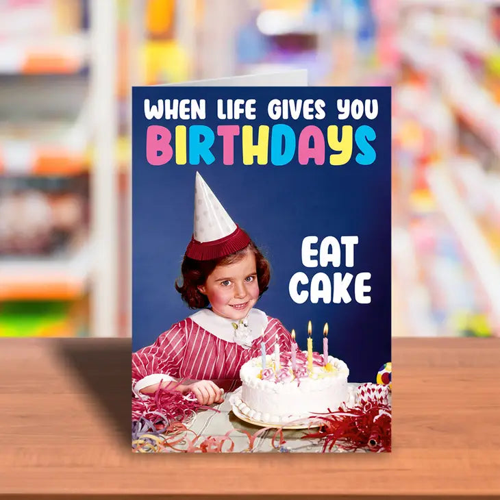 Eat Cake Greeting Card