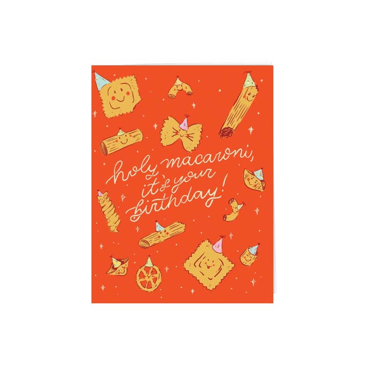 Holy Macaroni Birthday Card