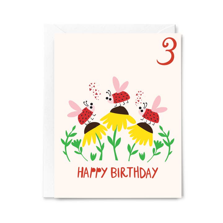 Happy Birthday Three Year Old Card