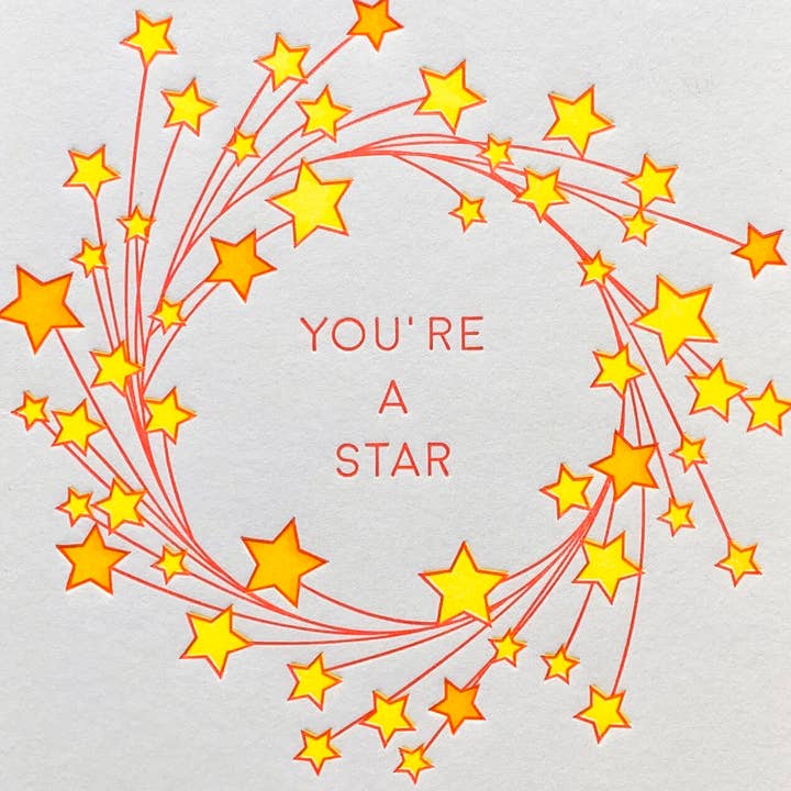 Star Letterpress Love Card