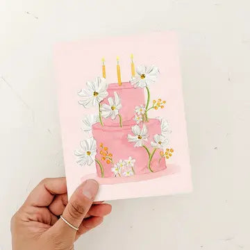 Birthday Floral Cake Card