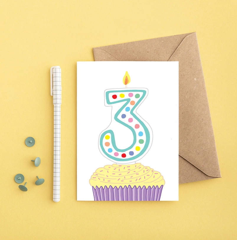 3rd Birthday Greeting Card