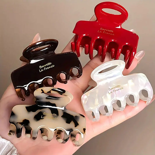 Acetate Shark Grip Claw Barrette, Medium Hair Clip Shark Claw