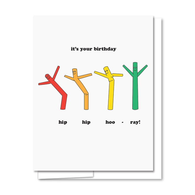 Hip Hip Hooray Birthday Letterpress Birthday Card