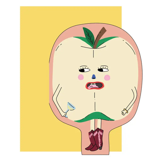 Hey Apple! Die Cut Greeting Card