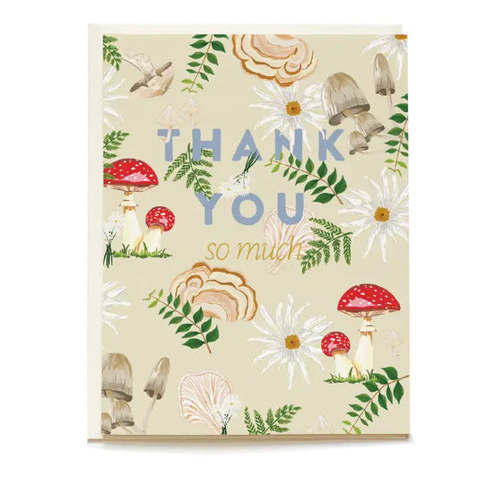 Forest Floor Fungi Thank You Greeting Card
