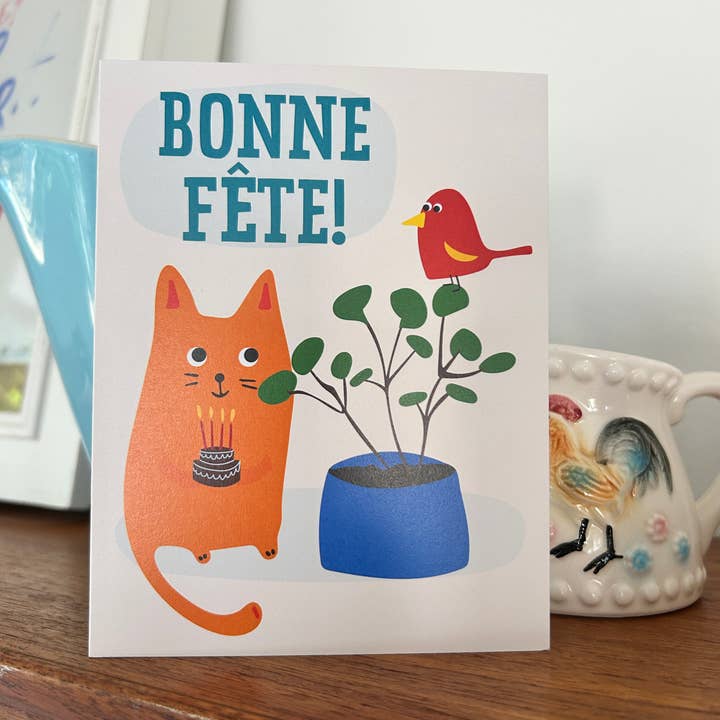 Bonne Fete Amour De Chat Card
