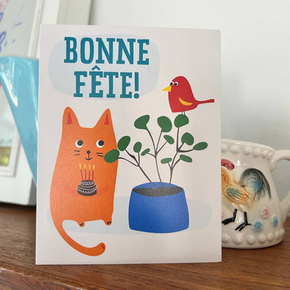 Bonne Fete Amour De Chat Card